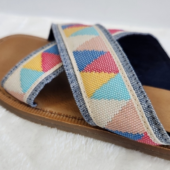 Toms Viv Crisscross Geometric Flat Slide Sandals Size 5.5 NWT - Picture 5 of 13